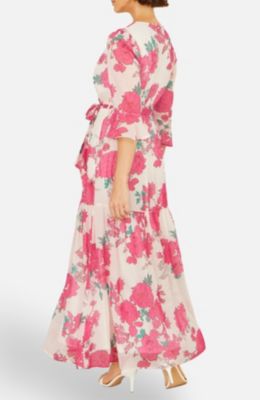 Women's Blossom Print Maxi Wrap Dress