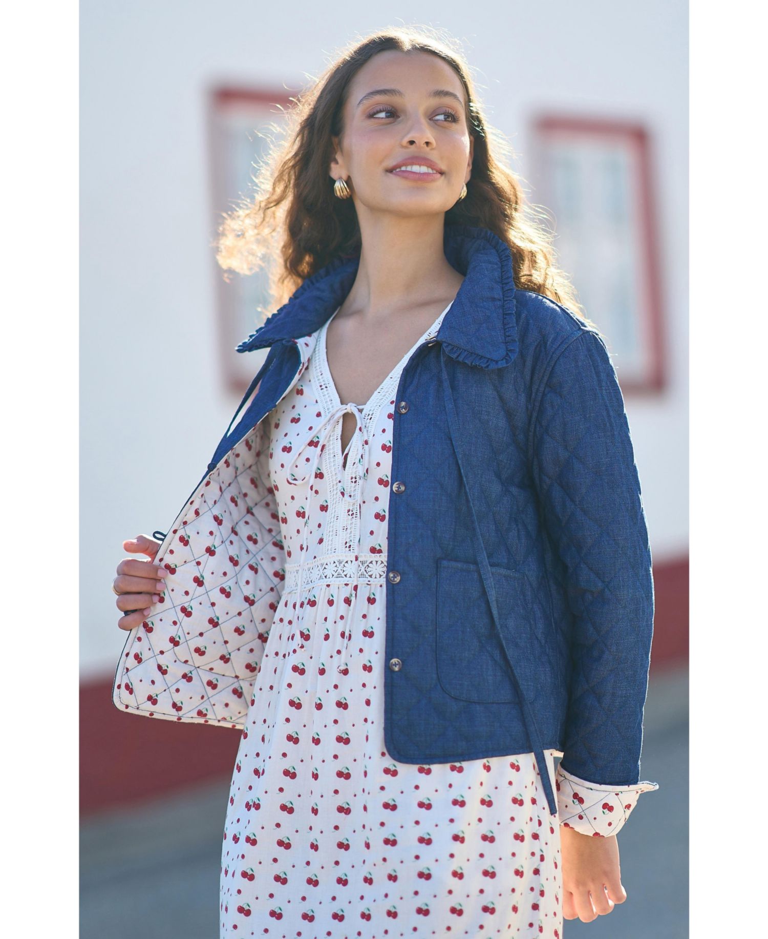 Women's Chambray Quilted Jacket