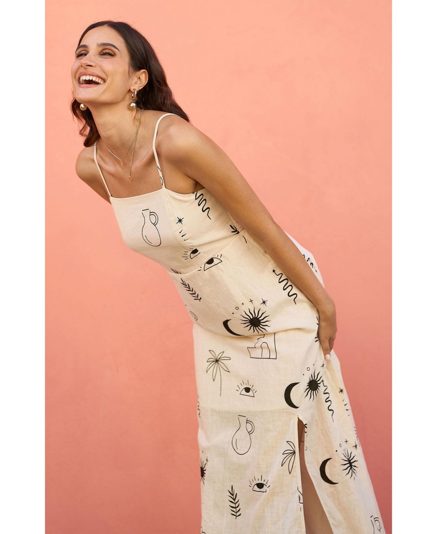 Women's Mystic Print Midi Dress