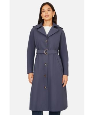 Women's Belted Long Trench Coat