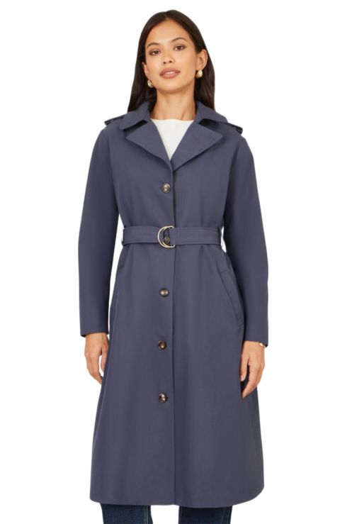 Женские куртки Yumi Belted Long Trench Coat