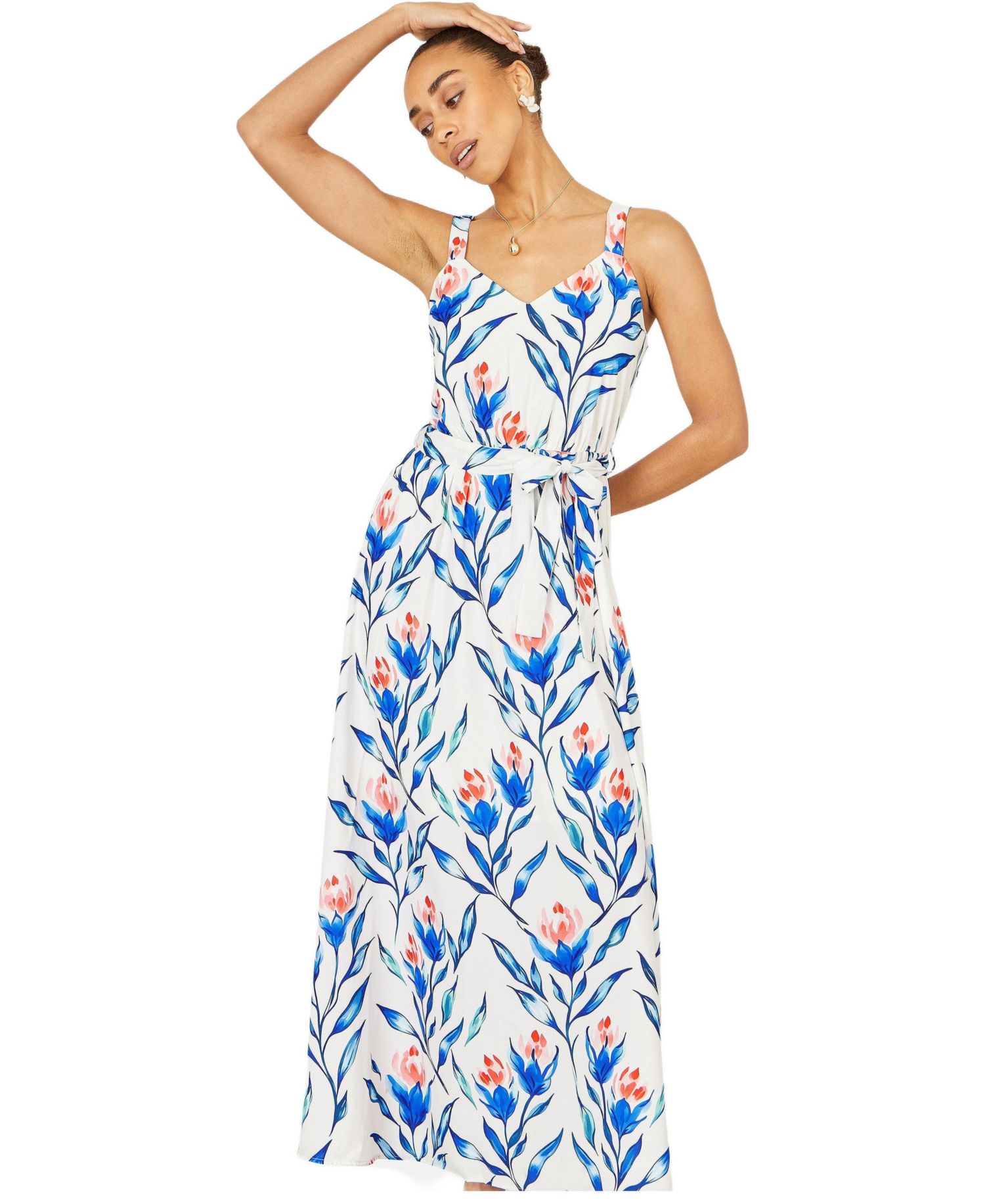 Women's Floral Print Maxi Sun Dress
