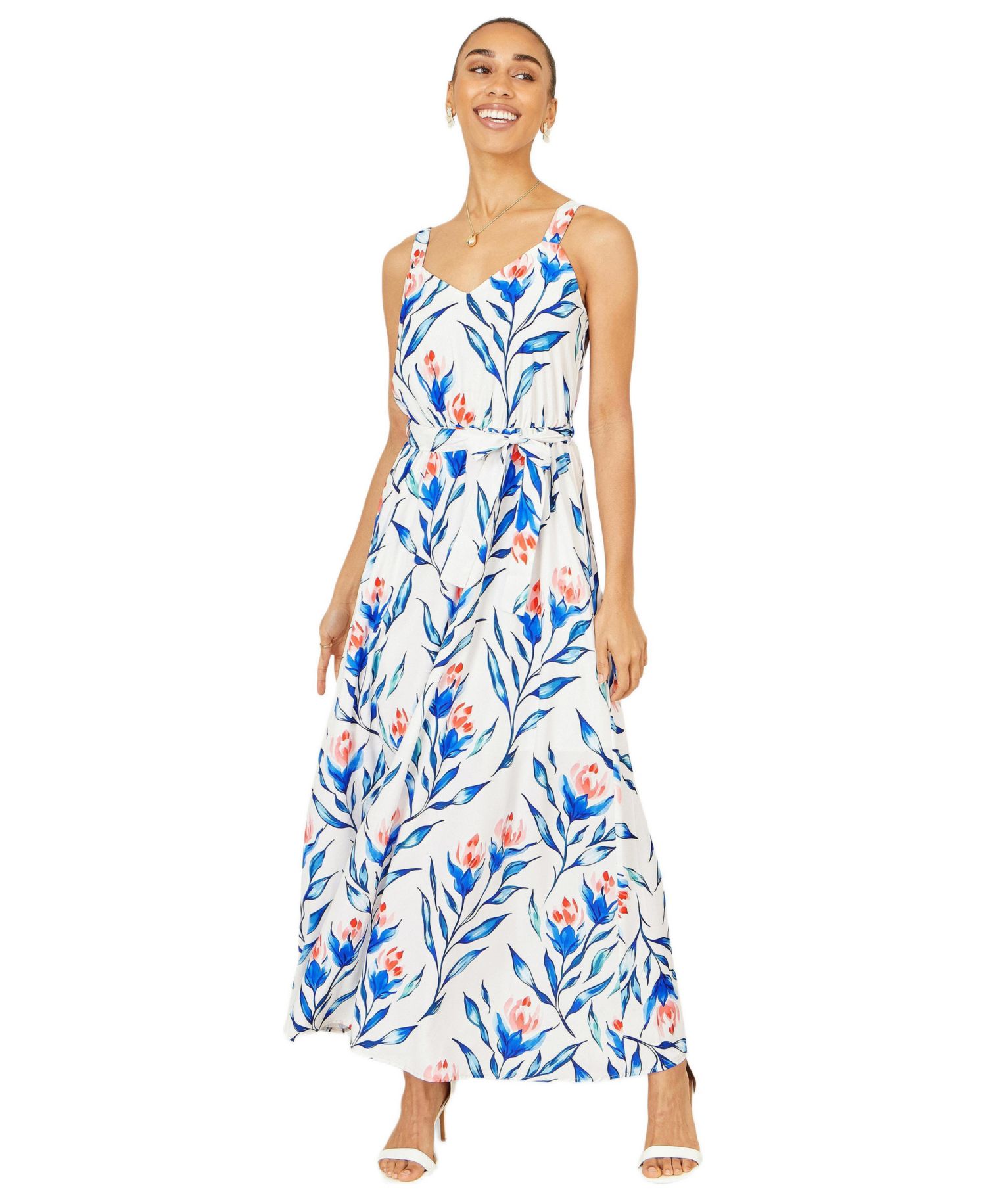 Women's Floral Print Maxi Sun Dress