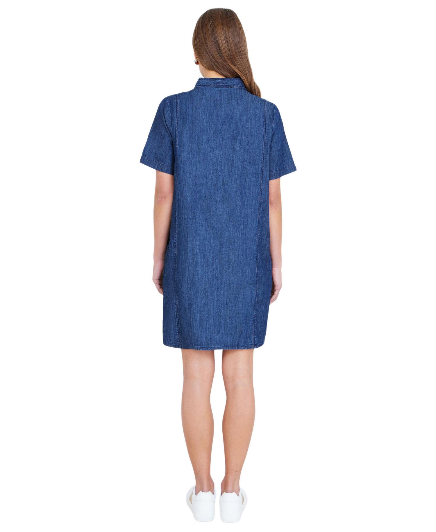 Women's Chambray Tunic With Bow Tie