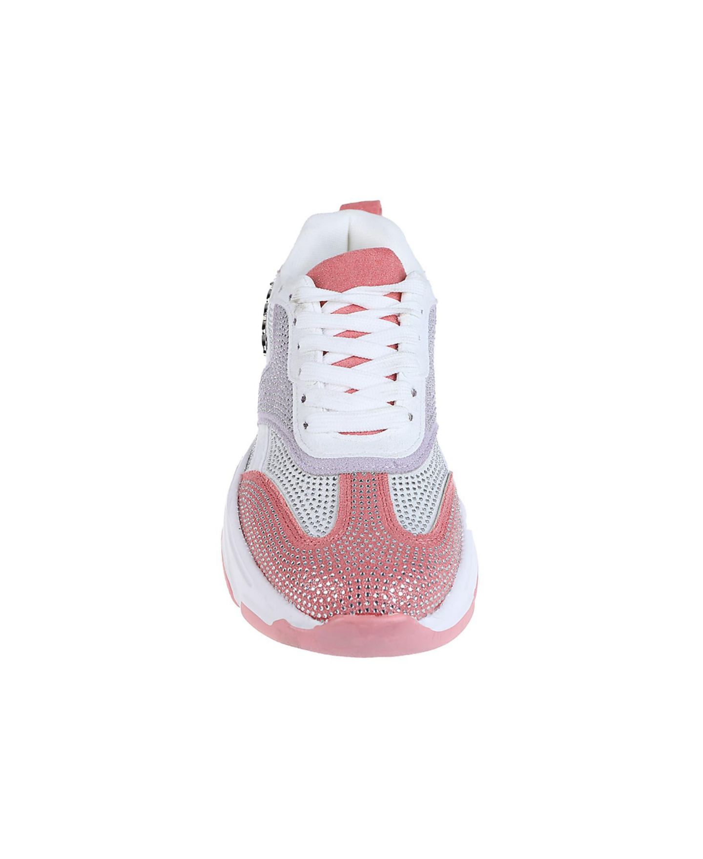 Женские кроссовки Bebe Sneaker with Mesh Upper and Rhinestones Embellishment, цвет: Розовый разноцветный — фото 4