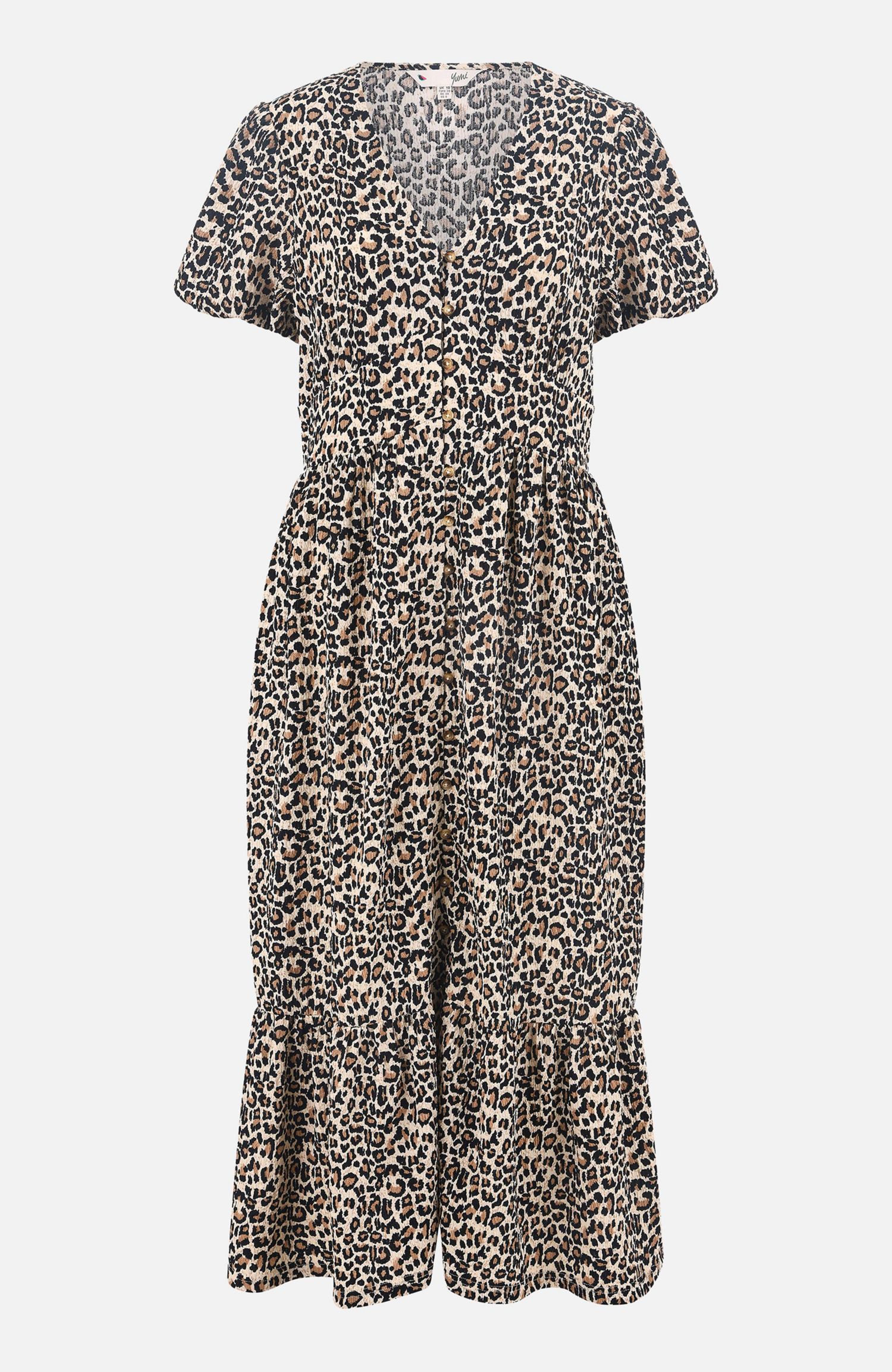 Women's Pleated Button Through Midi Dress