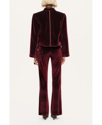 Women's Velvet Cropped Jacket