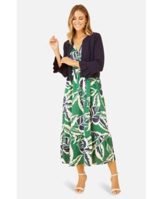 Women's Bell Sleeves Cropped Cardigan