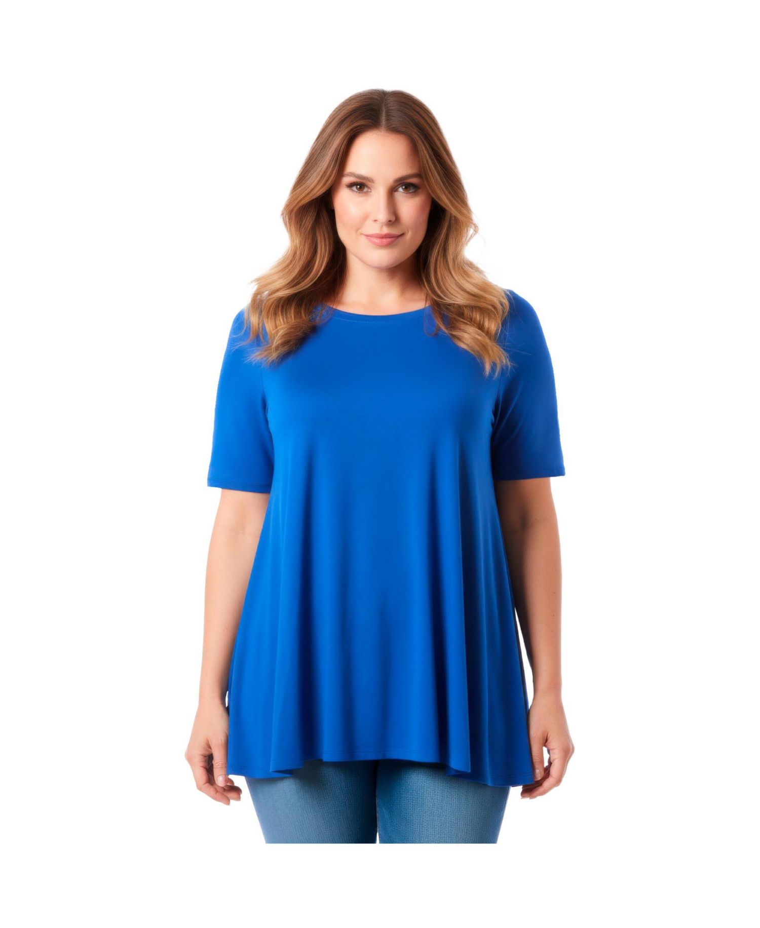 Women's Plus Size Boatneck Swing Tunic