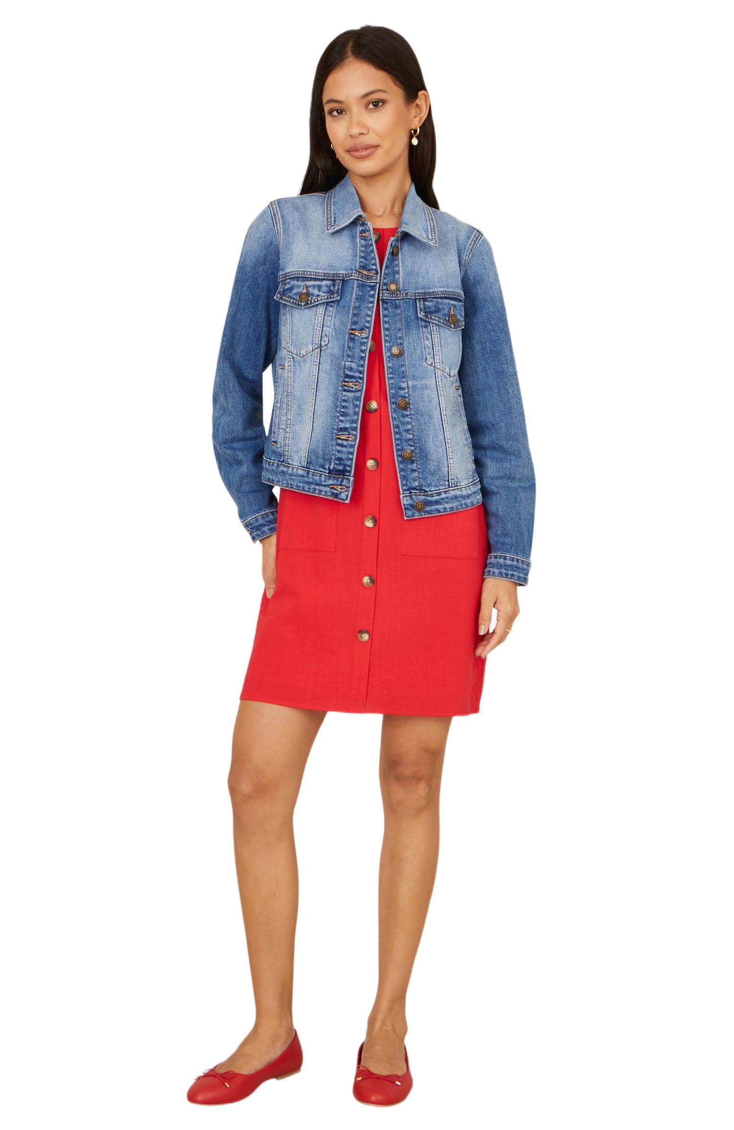 Women's Stretch Washed Denim Jacket