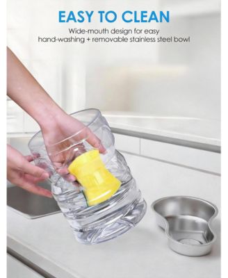 Easy Clean Wide-Mouth Dog Water Dispenser with Removable Bowl