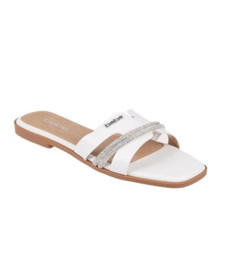 Women's Fashion Sandal with Rhinestone Detail and bebe Rivet