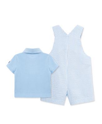 Baby Boys' Sailboat Printed Shortall and Polo Shirt, 2-Piece Set