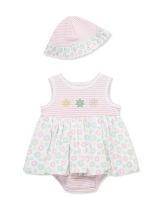 Baby Girls' Daisy Fun Printed Popover and Hat, 2-Piece Set