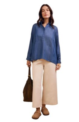 Women's Drapey Pop Over Blouse