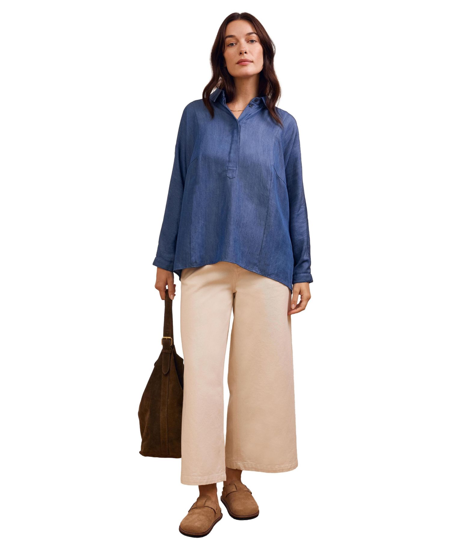 Women's Drapey Pop Over Blouse