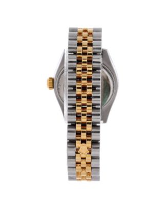 Oyster Perpetual Datejust Automatic Watch in Stainless Steel and Gold with Diamond Markers 26mm