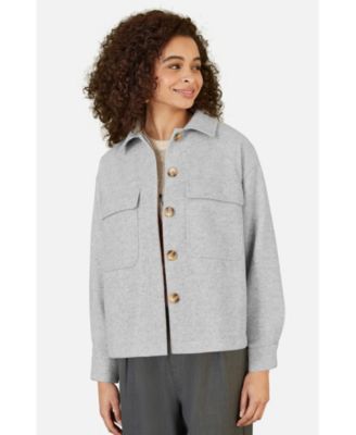 Women's Textured Finish Patch Pocket Shacket