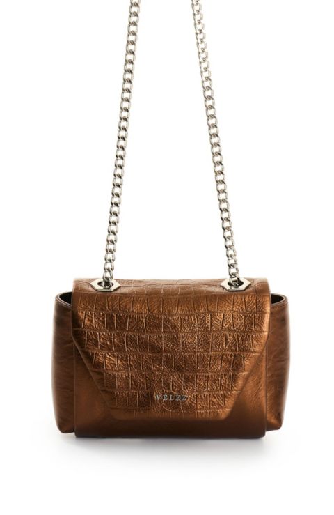 Женская сумка Velez Mini Lili Leather Crossbody, цвет: Бронзовый