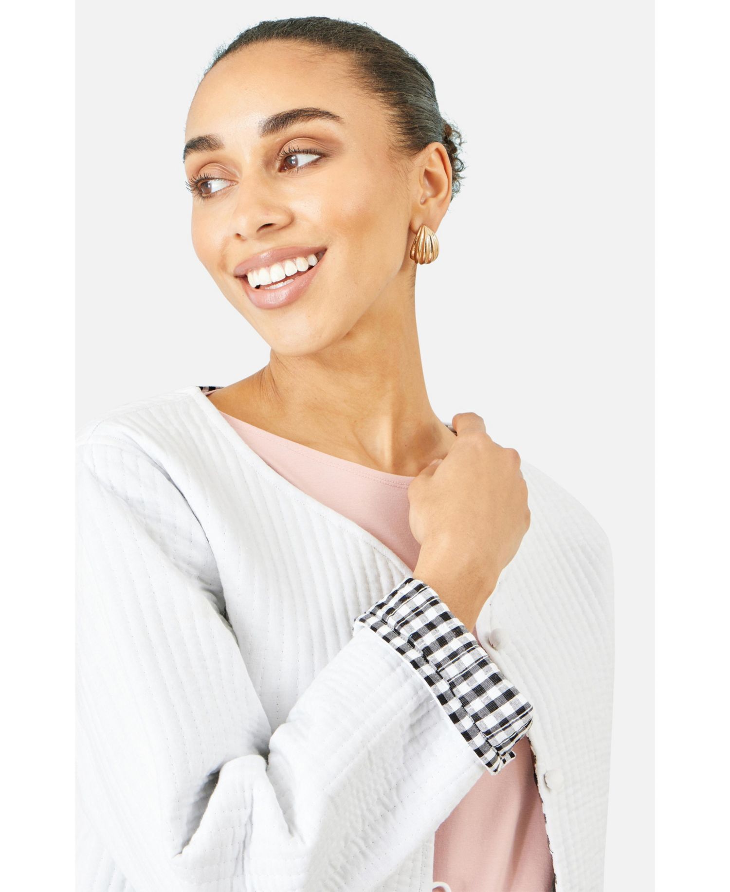 Women's Reversible Cotton Quilted Cropped Jacket