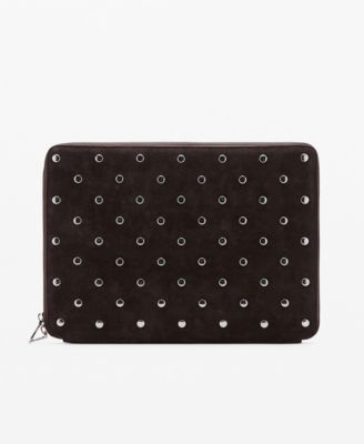 Women's Studded Leather Laptop Case