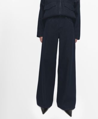 Women's High-Rise Wide-Leg Rinse-Wash Jeans