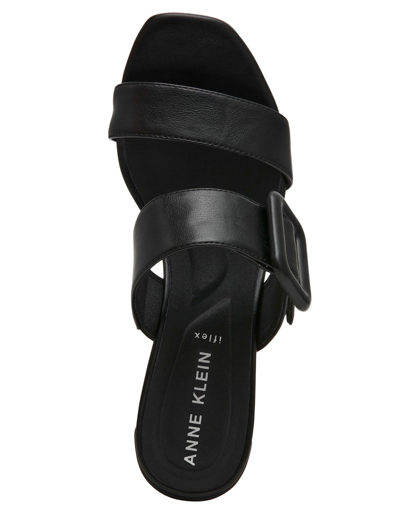 Женские сандалии Anne Klein Narita Buckle Block Heel Dress Sandals, цвет: Чёрный — фото 4