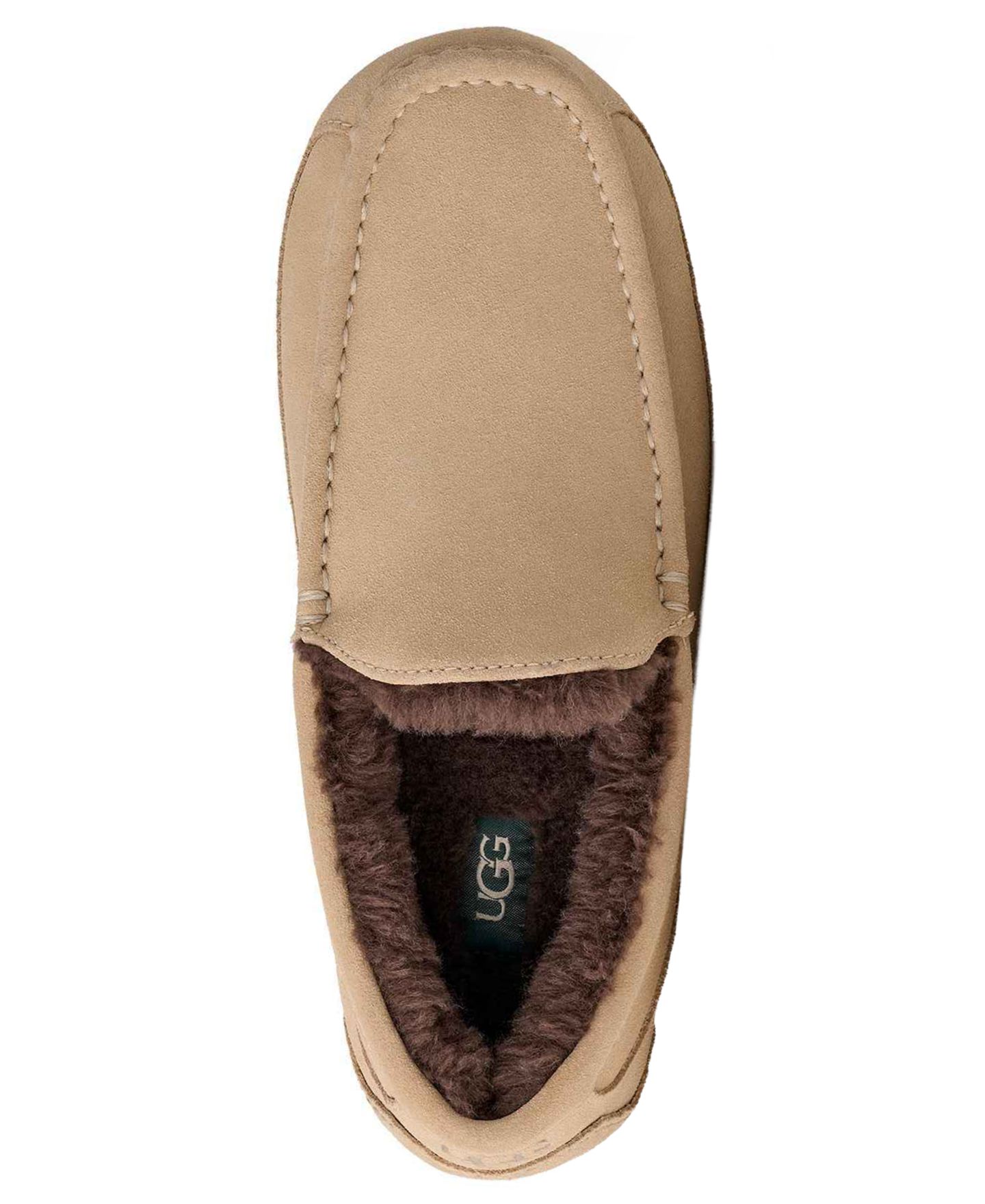Мужские тапочки UGG® Ascot Moccasin Slippers, цвет: Бежевый — фото 3