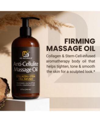 Anti-Cellulite Massage Roller & Firming Body Massage Oil Bundle With Collagen & Stem Cell Cellulite roller for thighs & glutes Bundle