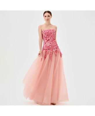 Women's Poppi Strapless Floral Gown