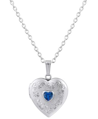 Created Sapphire (5/8 ct. t.w.) Pendant Necklace in Sterling Silver (Also Available in Multi-Stones)