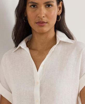 Women's Dolman-Sleeve Point Collar Shirt