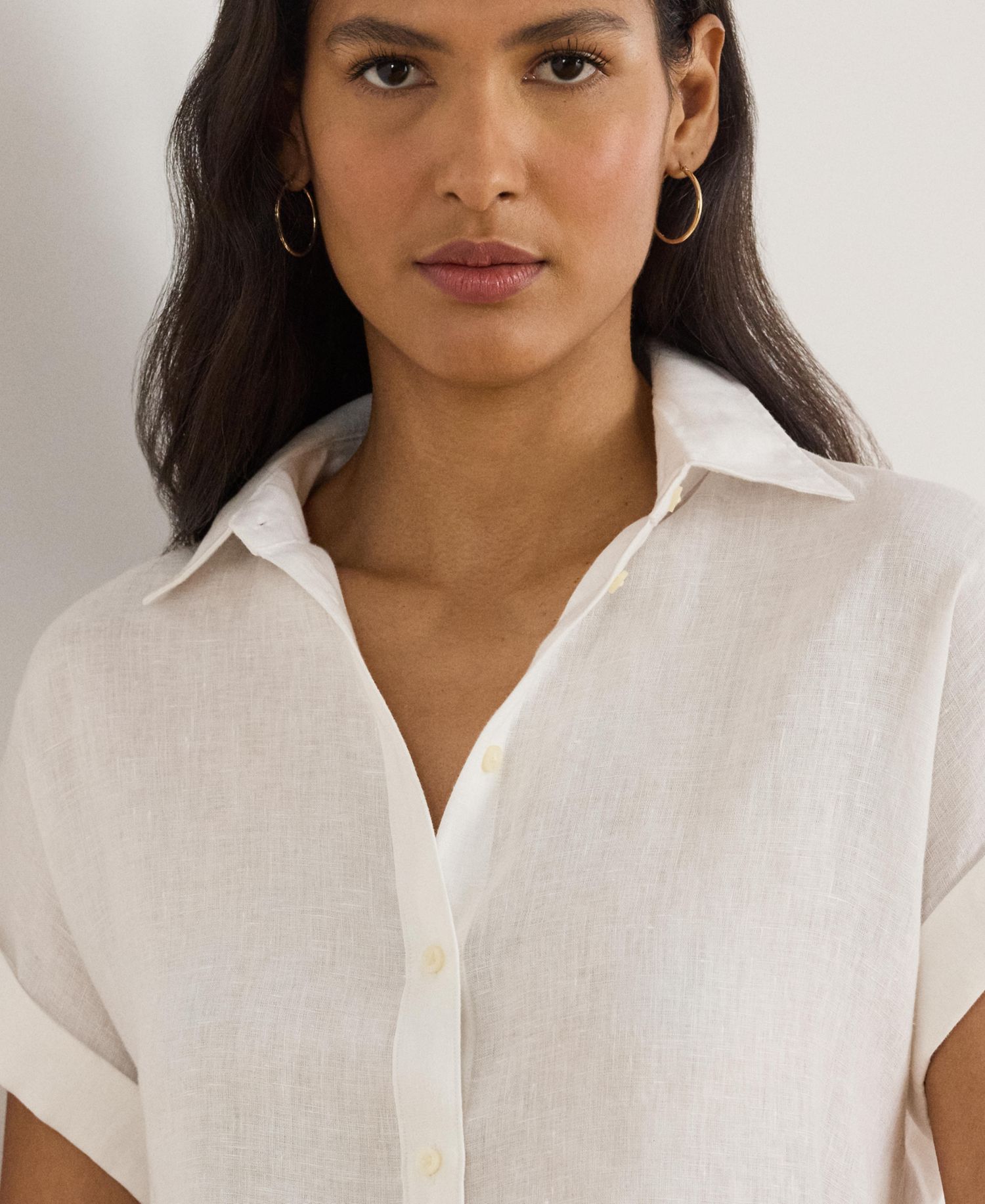 Dolman-Sleeve 100% Linen Shirt