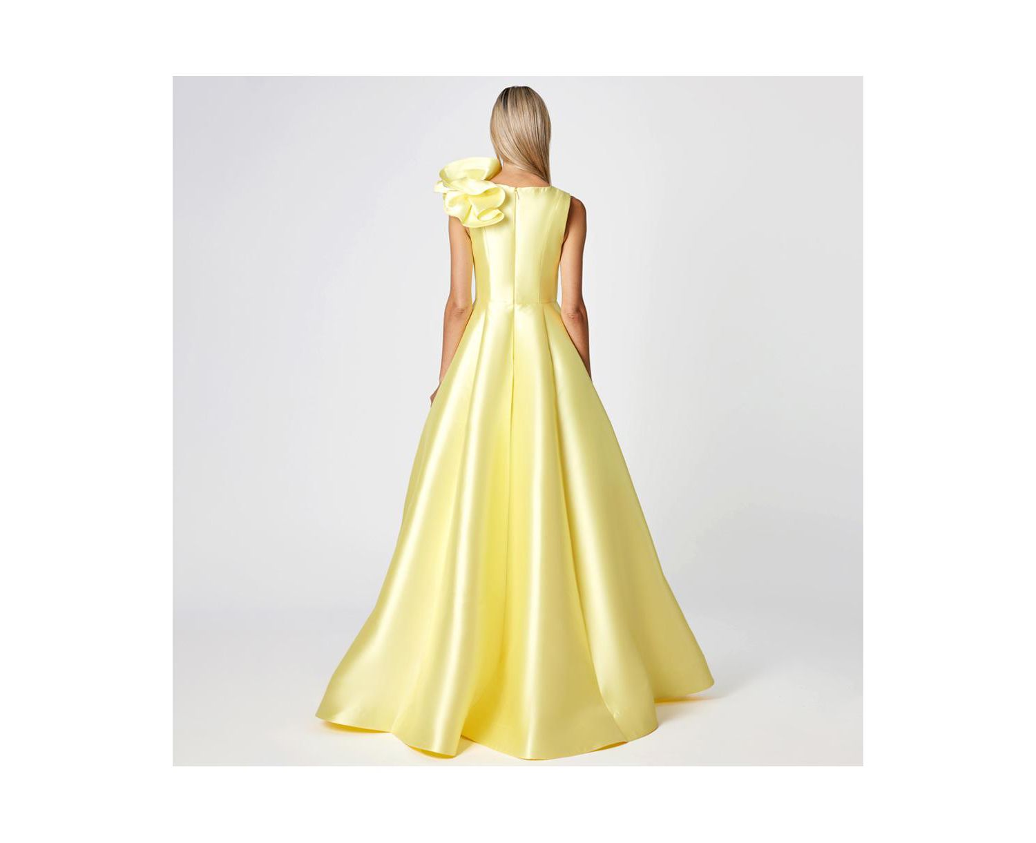 Women's Mirella V Neck Ruffle Gown