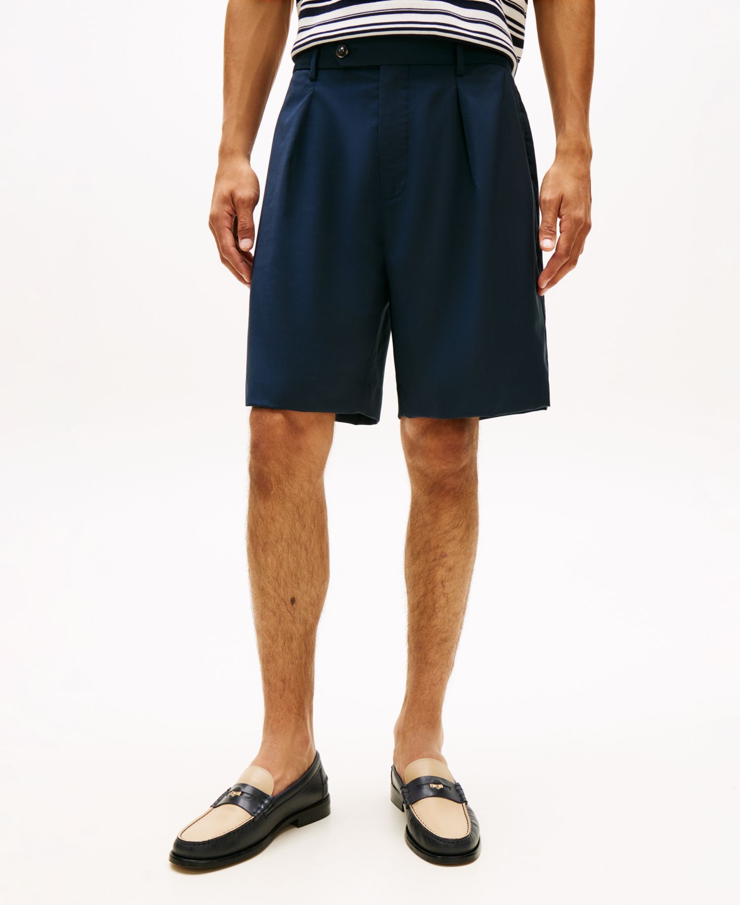 Men's 10" Summer Wool Regular-Fit Dress Shorts