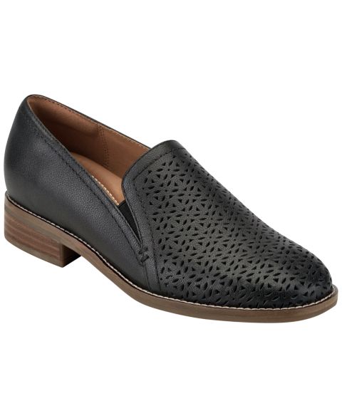 Женские туфли Earth Piper Leather Slip-On, цвет: Чёрный кожаный