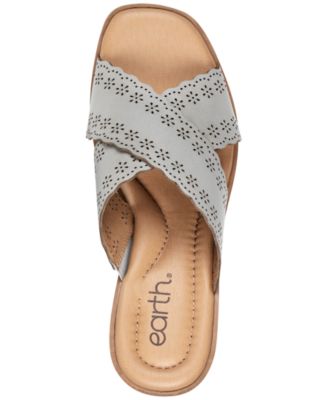 Women's Qamra Leather Criss-Cross Platform Block Heel Sandals