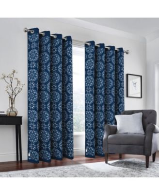 100% Polyester 190 GSM Tilley Revisible Blackout Grommet Curtain Panel