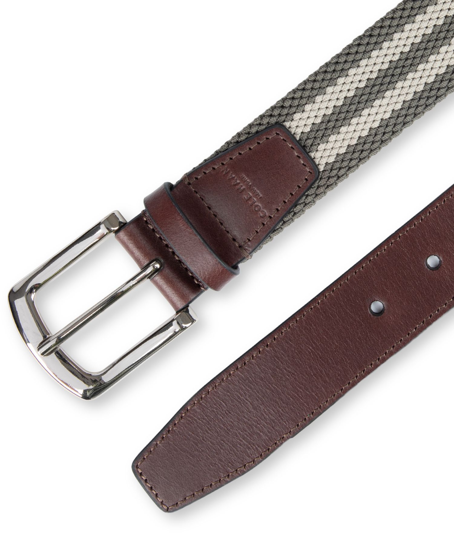 Men's Striped Stretch Cord Casual Belt