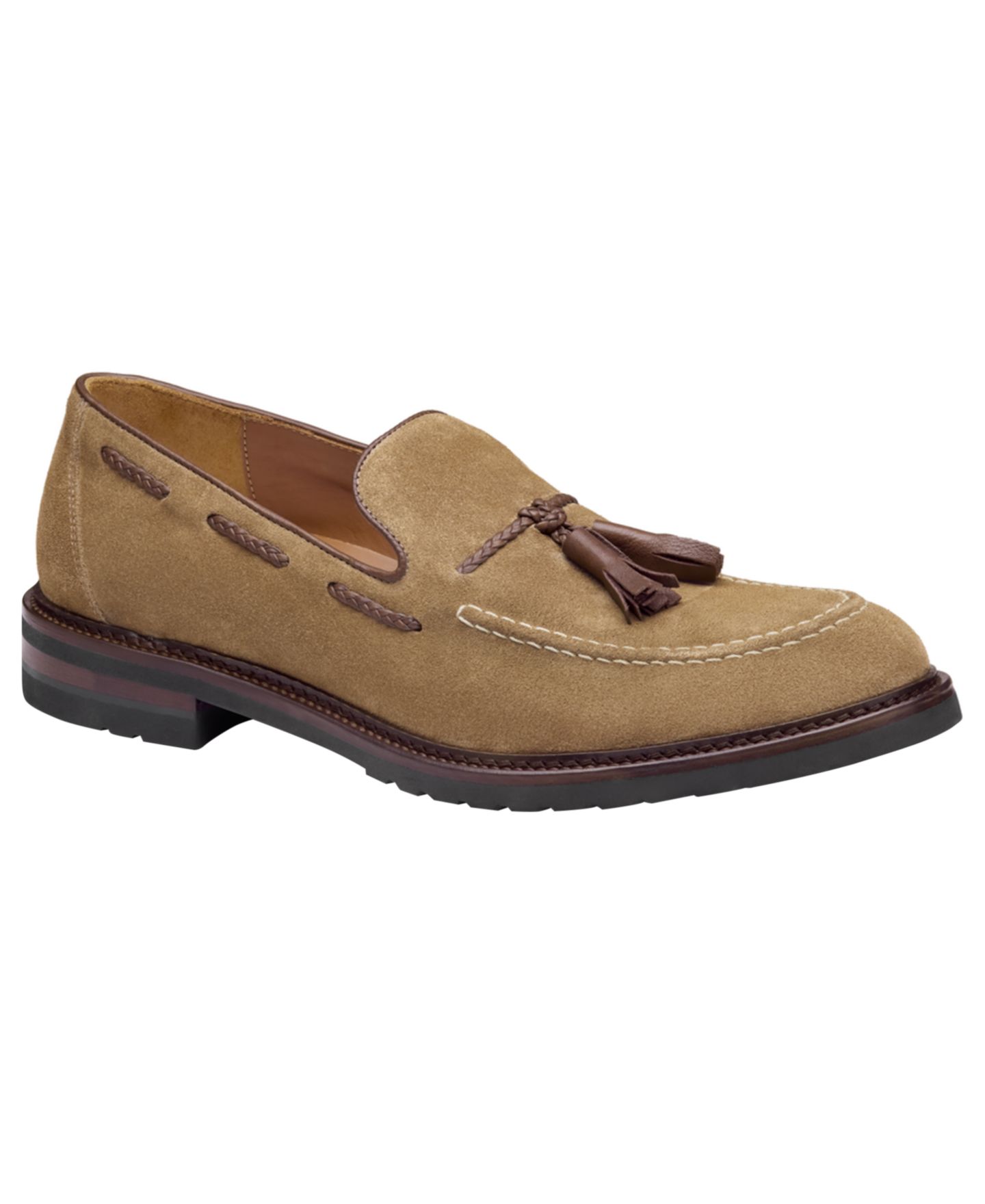 Мужские туфли Johnston & Murphy Hartford Tassel Loafer, цвет: Бежевый — фото 1
