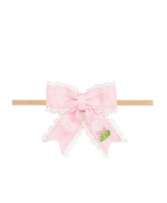 Baby Girls Golf Tee Embroidered Lace Bow Baby Headband