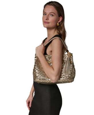 Glenwood Metallic Woven Small Shoulder Bag