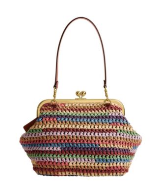 Kisslock Medium Multi Straw Frame Bag 27