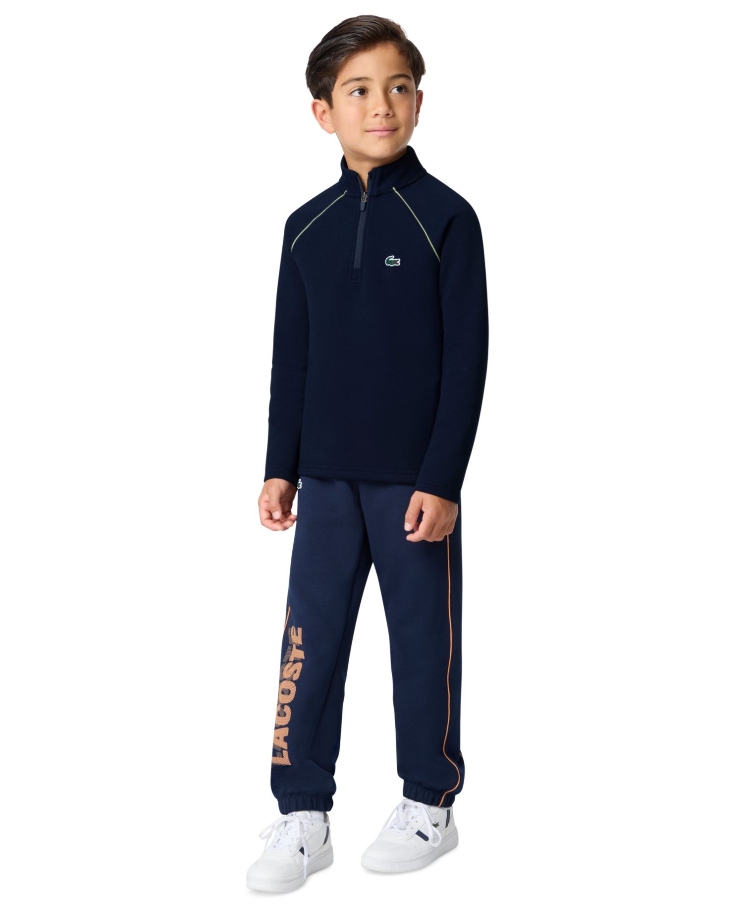 Boys' 10-16 Long-Sleeve Half-Zip Golf Top