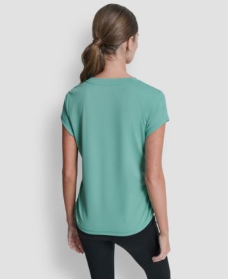 Women's Ruched Side Seams V-Neck Tech T-Shirt