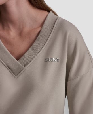 Sport Women's Metallic Bubble Logo V-Neck Sweatshirt