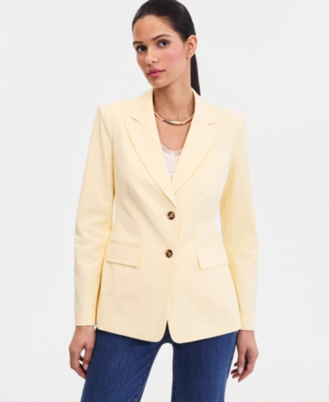 Женские I.N.C. International Concepts Women's Two Button Fitted Waist Blazer