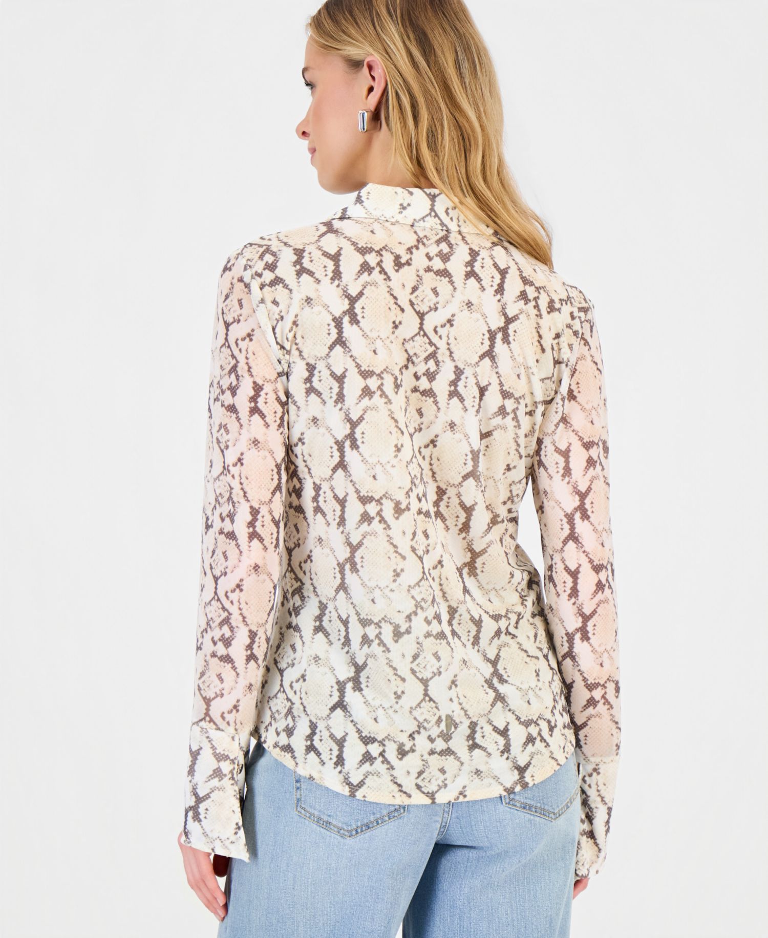 Plus Size Johnny-Collar Top