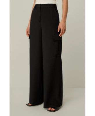 Women's Silk Crepe Cargo Pant