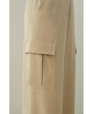 Women's Silk Crepe Cargo Pant